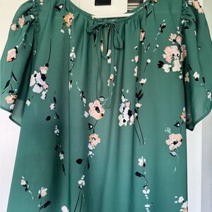 Floral Green Women's Top
